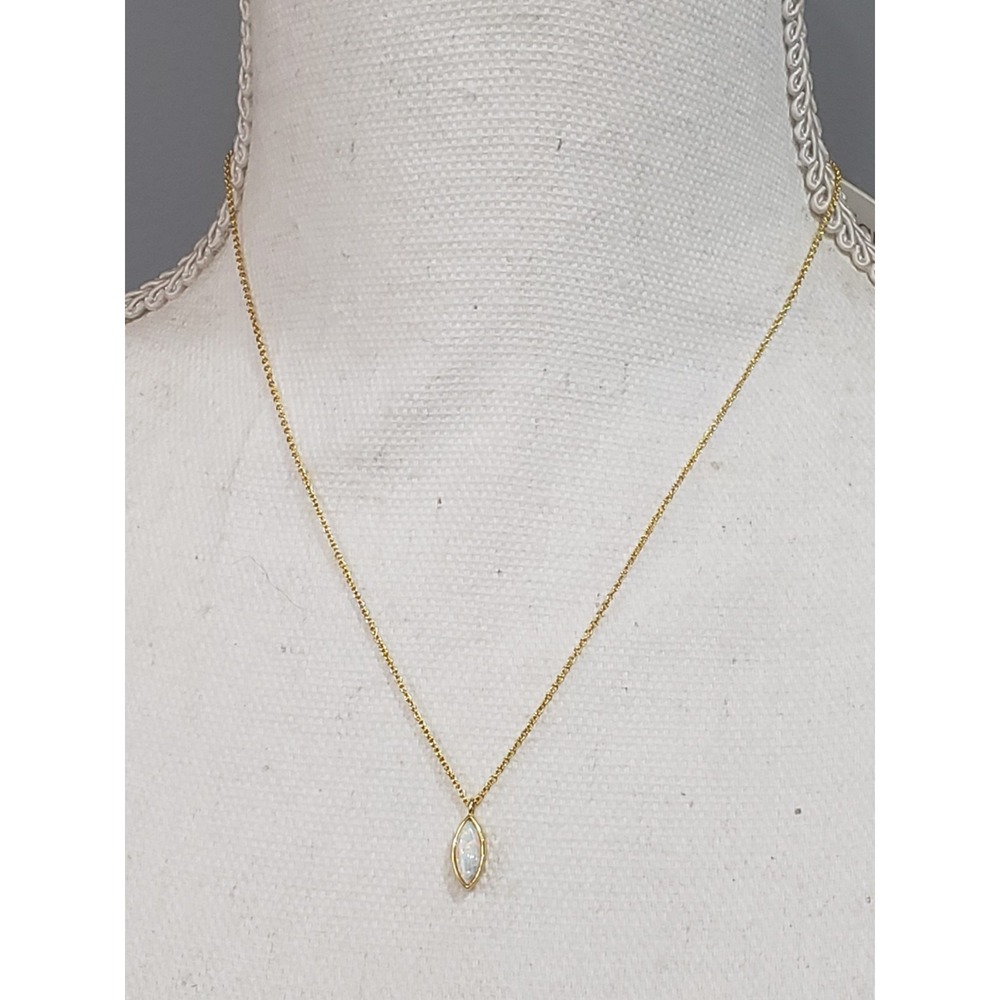 NEW Gorjana Necklace RUMI ADJUSTABLE WHITE OPALITE GEMSTONE GOLD TONE